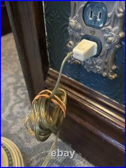 Vtg Rembrandt (labeled) Grecian Style Metal MCM Torchiere Table Lamp 37