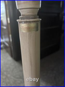 Vtg Rembrandt (labeled) Grecian Style Metal MCM Torchiere Table Lamp 37