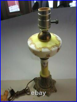 WONDERFUL Antique Hand Painted & GILT Porcelain Table LAMP