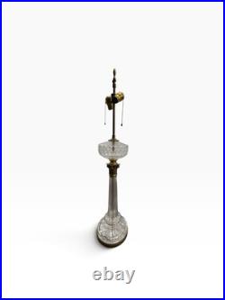 Warren Kessler French Empire Crystal Glass Corinthian Column Table Lamp -Vintage Warren Kessler French Empire Crystal Glass Corinthian Column Table Lamp -Vintage