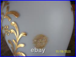 West Germany Ornate Vintage Gold Leaf Floral Scroll Table Lamp West Germany Ornate Vintage Gold Leaf Floral Scroll Table Lamp