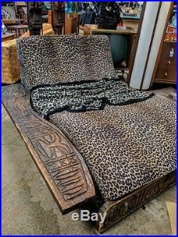 Witco Jungle Room Tiki and Mid-Century living room set, sofa chaise tables lamps
