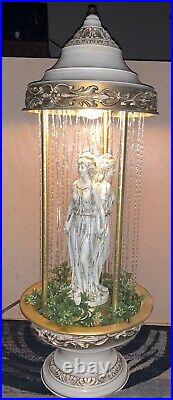 Working Vintage Table Top 3 Goddess Rain Oil Lamp